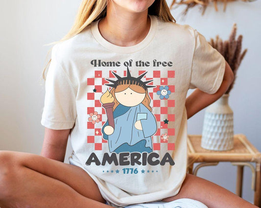 "Home of the Free" 4th of July Ready-to-Press DTF Transfer - Sam's DTF Transfers