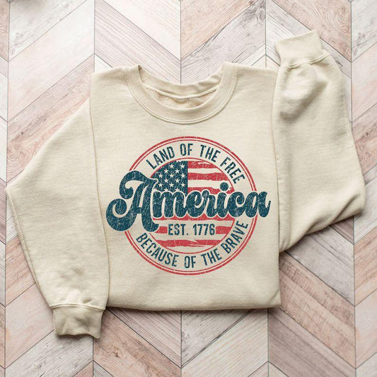 Land of the Free - 4th of July Ready-to-Press DTF Transfer - Sam's DTF Transfers