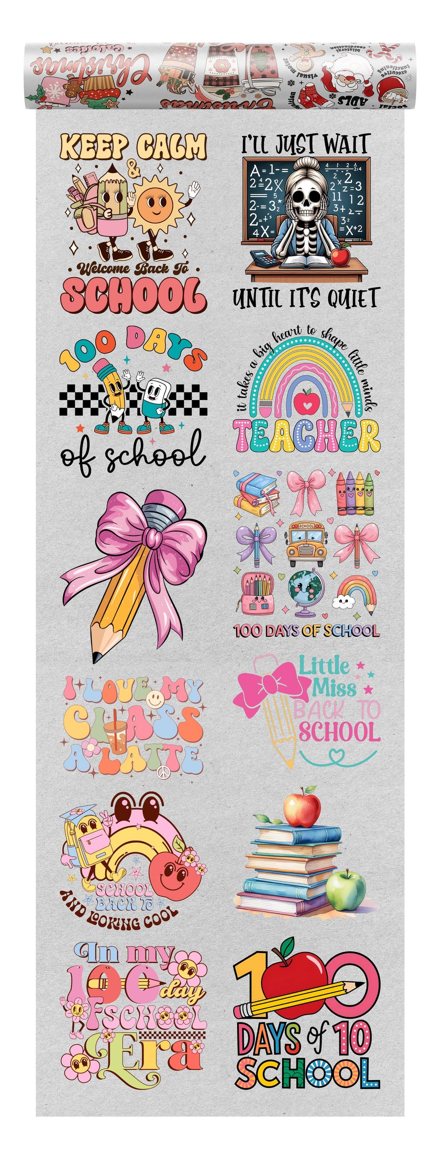 Back-to-School DTF Transfer Bundle - 12 Ready-to-Press T-Shirt Designs
