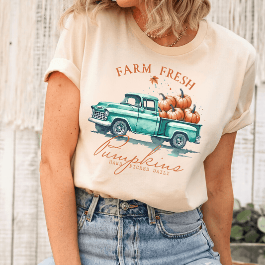Vintage Truck Pumpkin Patch DTF Transfer - Sam's DTF Transfers