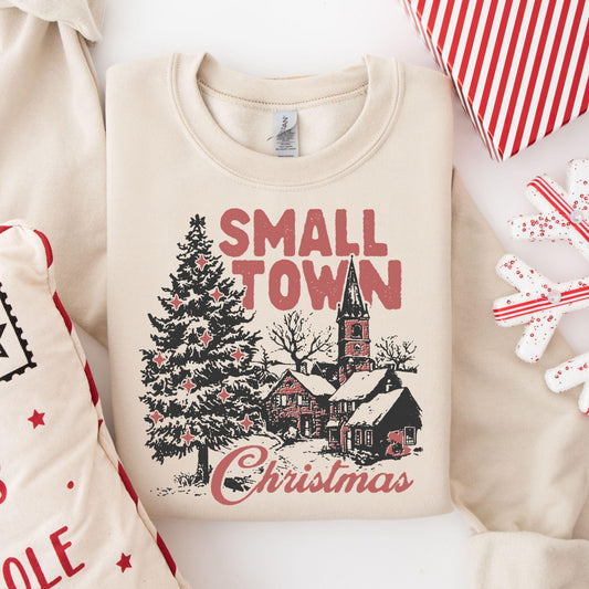 Small Town Christmas Sweatshirt Design - Sam's DTF Transfers
