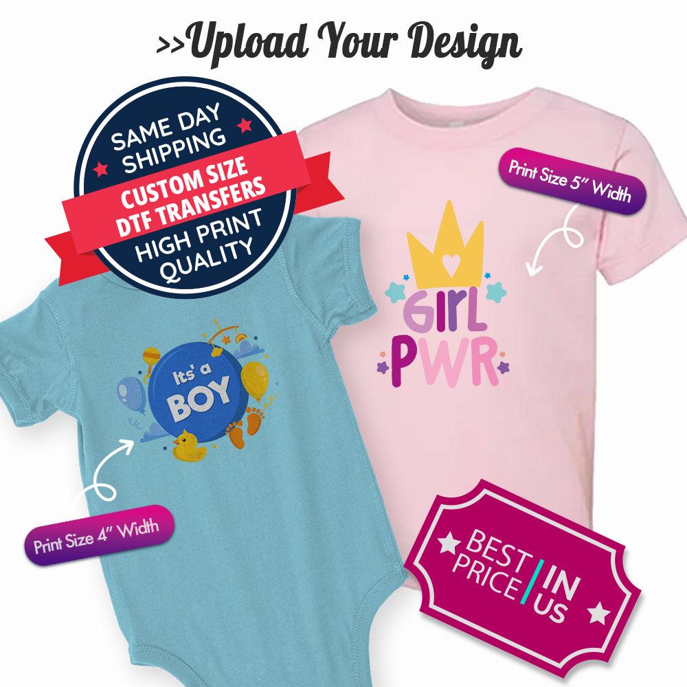 Upload Your Design - By Size Transfers - Sam's DTF Transfers