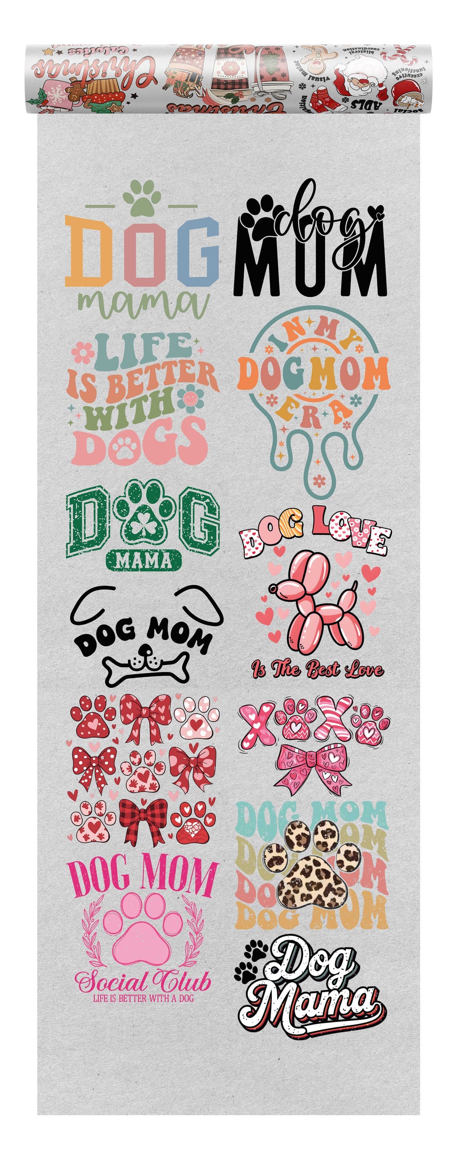 Dog Mom DTF Transfer Bundle - 12 Ready-to-Press Pet Lover Designs
