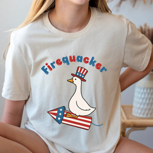 Firequacker – Cute Patriotic Duck on Rocket