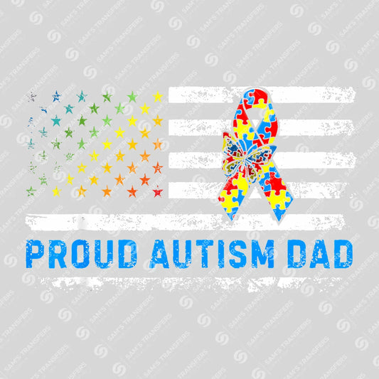Proud Autism Dad Father's Day Awareness Ready DTF Transfer | FR2126