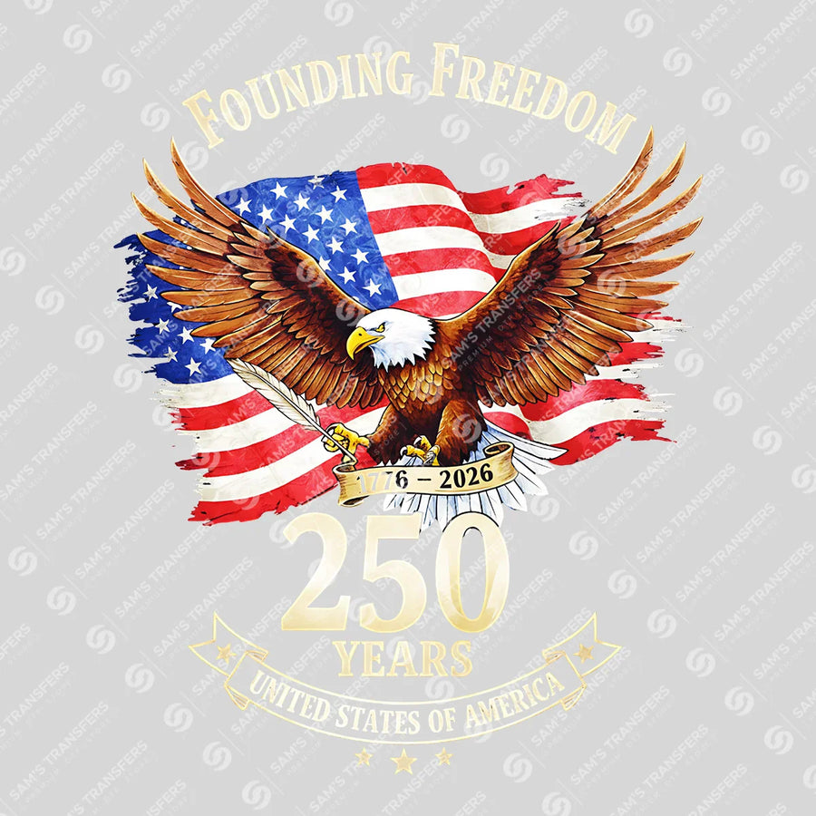 USA 250 Years Anniversary DTF Transfer | 4th of July Design | FR2167