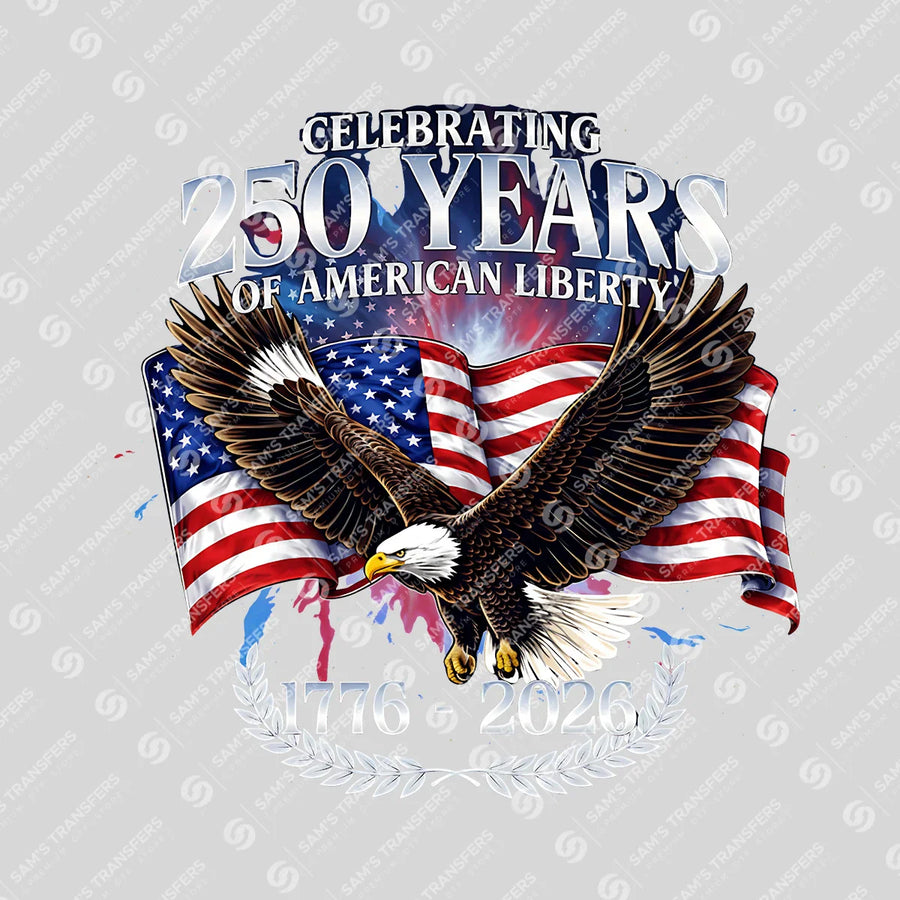 USA 250 Years Anniversary DTF Transfer | 4th of July Design | FR2171