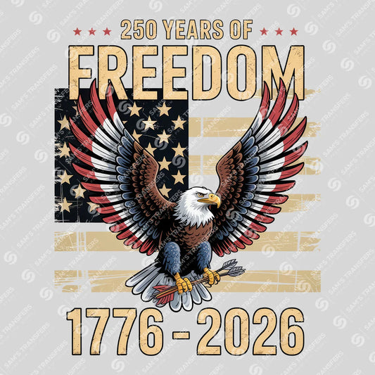 USA 250 Years Anniversary DTF Transfer | 4th of July Design | FR2181