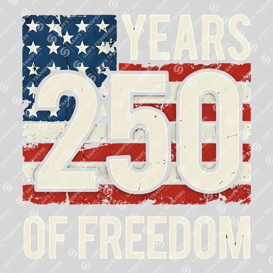 USA 250 Years Anniversary DTF Transfer | 4th of July Design | FR2187