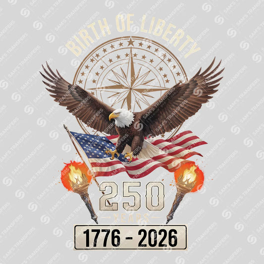 USA 250 Years Anniversary DTF Transfer | 4th of July Design | FR2203