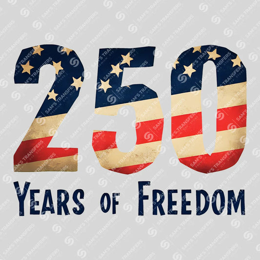 USA 250 Years Anniversary DTF Transfer | 4th of July Design | FR2213