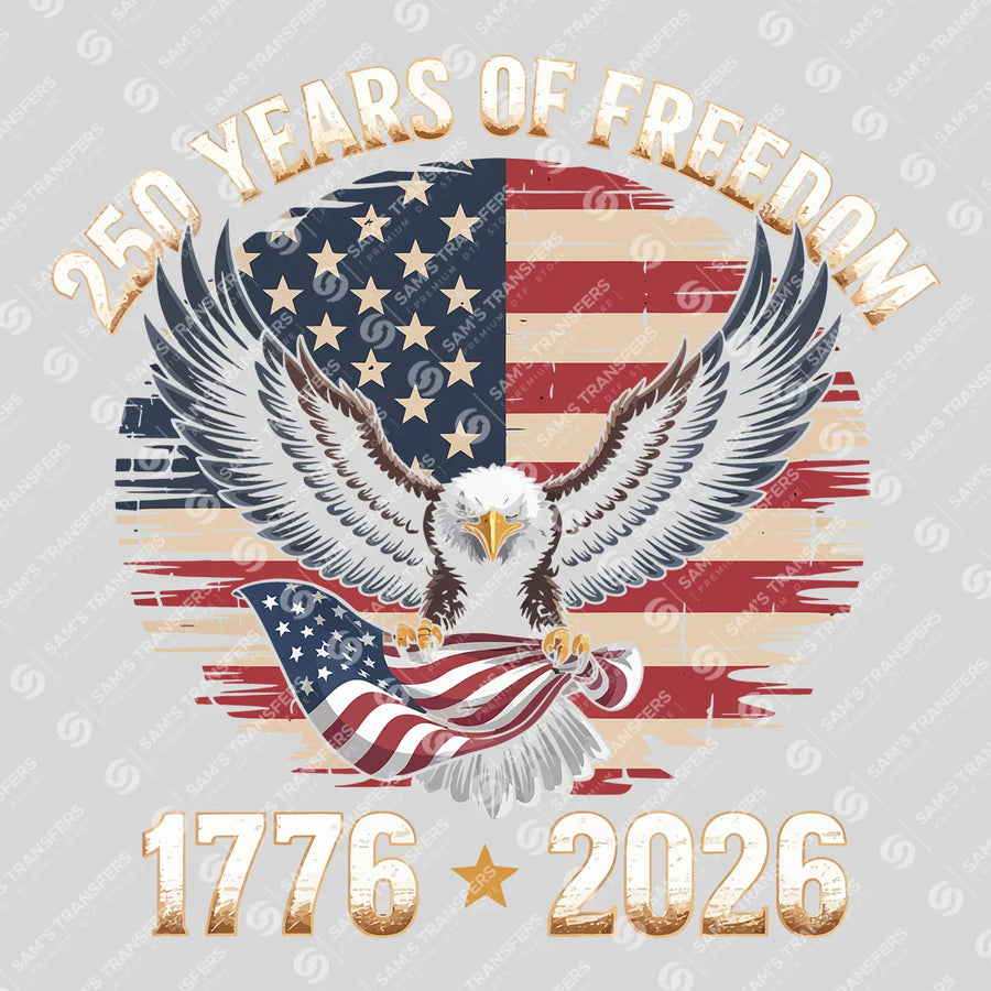 USA 250 Years Anniversary DTF Transfer | 4th of July Design | FR2215