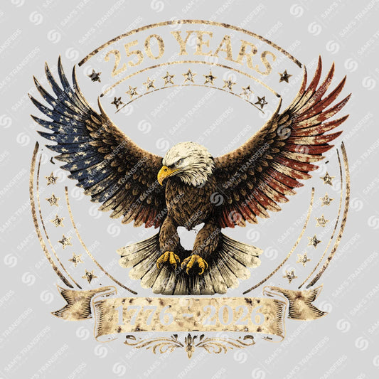 USA 250 Years Anniversary DTF Transfer | 4th of July Design | FR2228