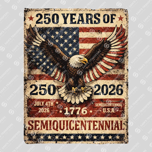 USA 250 Years Anniversary DTF Transfer | 4th of July Design | FR2235