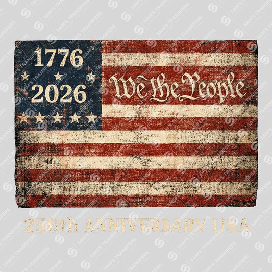 USA 250 Years Anniversary DTF Transfer | 4th of July Design | FR2242
