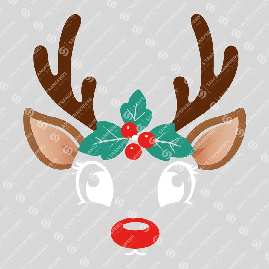 Christmas DTF Transfer - SKU: FR584-Funny_Reindeer-6=w_2