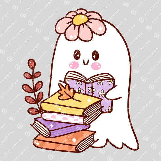 "Bookish Ghost" Ready-to-Press DTF Transfer