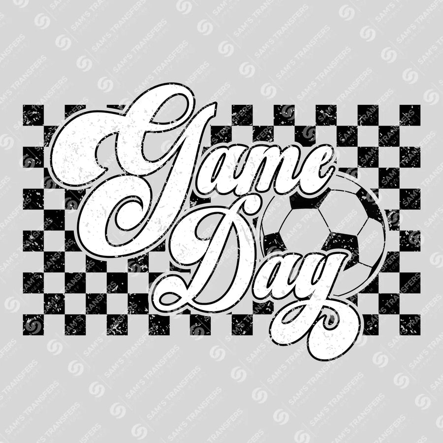 Game Day Checkered Soccer Ready-to-Press DTF Transfer