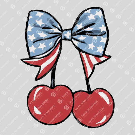 Patriotic Cherry Bow