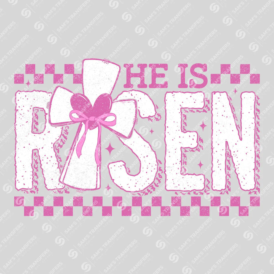 He Is Risen Christian Easter Ready-to-Press DTF Transfer