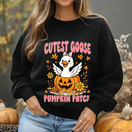 Sweatshirt featuring a Christmas-themed DTF transfer.