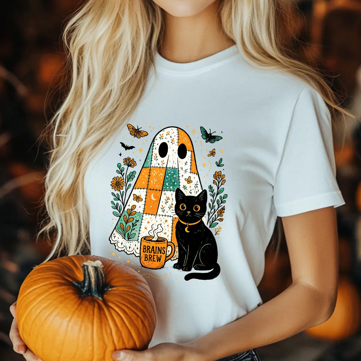 Sweatshirt featuring a Christmas-themed DTF transfer.