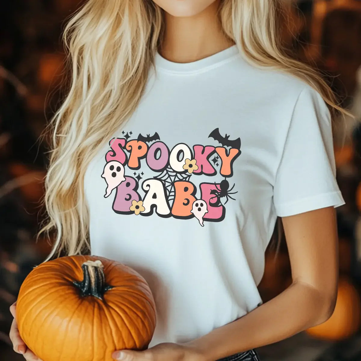 Sweatshirt featuring a Christmas-themed DTF transfer.