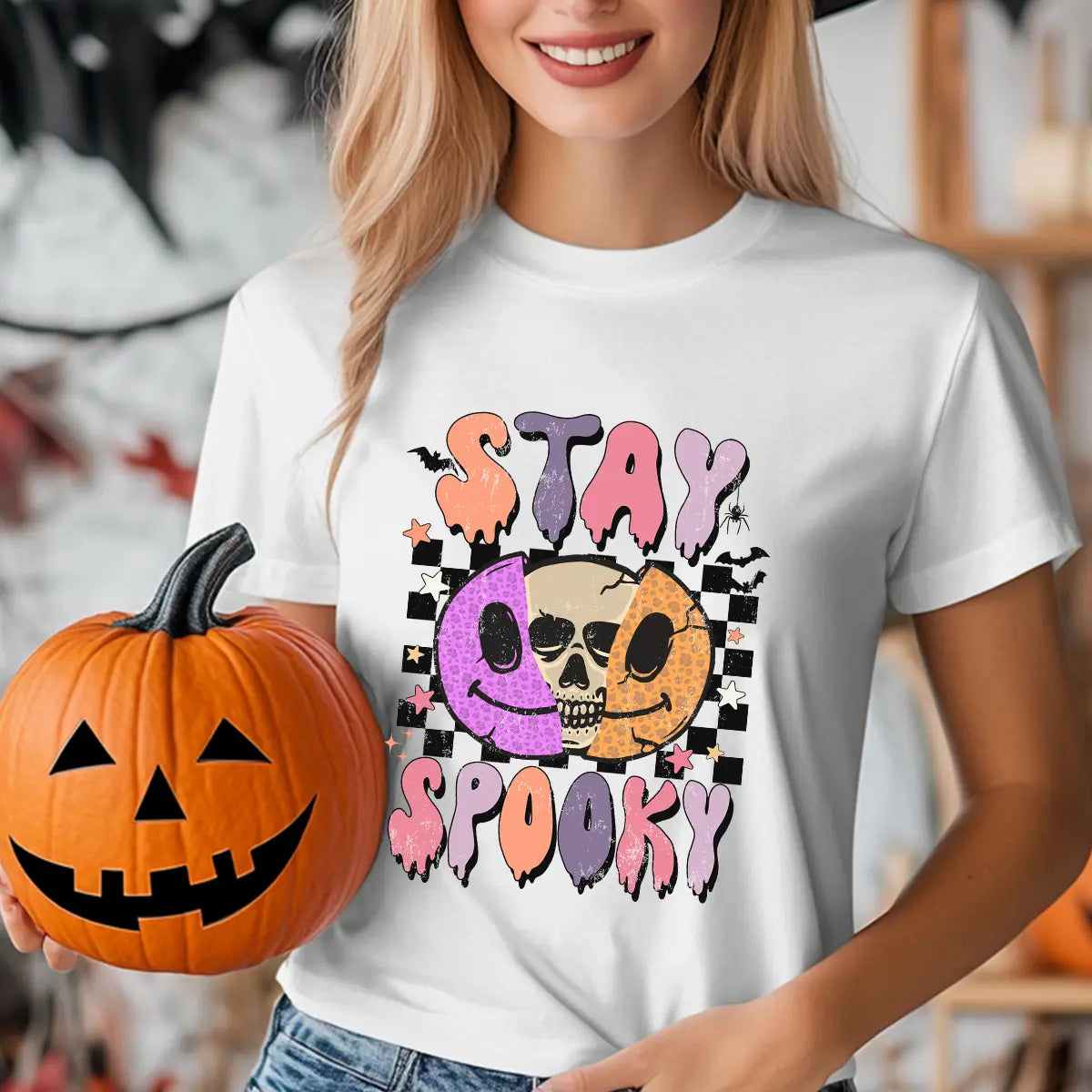 Sweatshirt featuring a Christmas-themed DTF transfer.