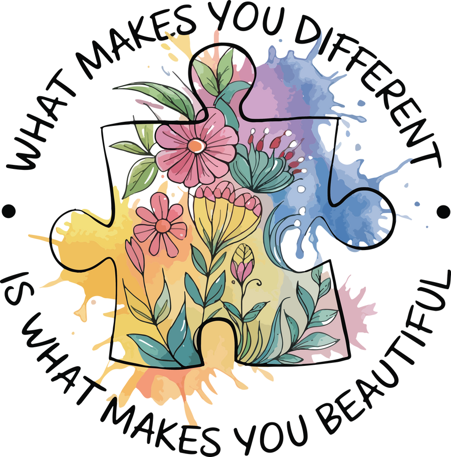 What Makes You Different Is What Makes You Beautiful – Autism Awareness DTF Transfer