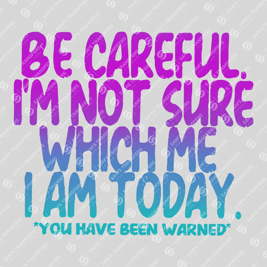 Be Careful – Funny Mood Quote DTF Transfer