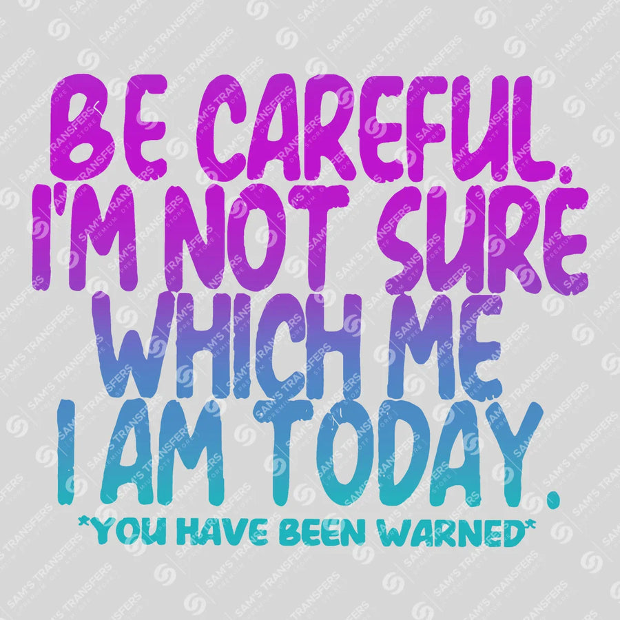 Be Careful – Funny Mood Quote DTF Transfer