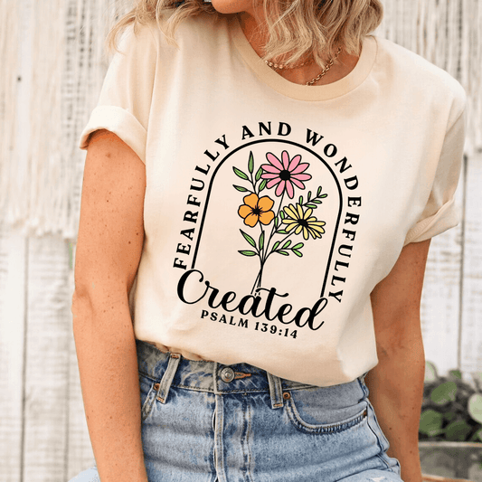 Fearfully and Wonderfully Created - Psalm 139:14 DTF Transfer - Sam's DTF Transfers