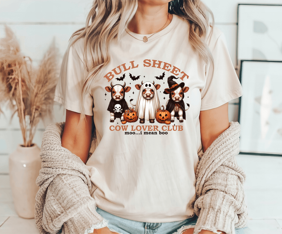 Bull Sheet Cow Lover Club Halloween DTF Transfer