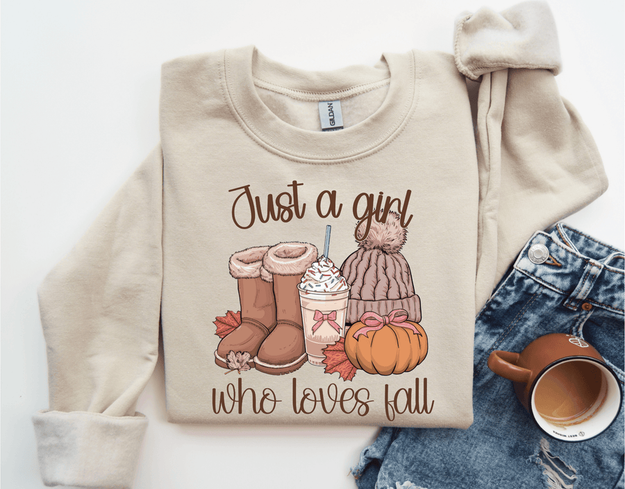 Just a Girl Who Loves Fall DTF Transfer