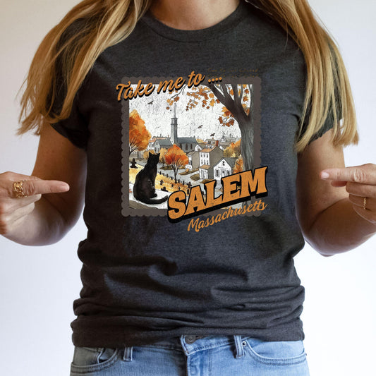 Salem Massachusetts Autumn Stamp DTF Transfer - Sam's DTF Transfers