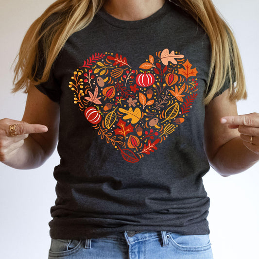 Autumn Heart DTF Transfer - Sam's DTF Transfers