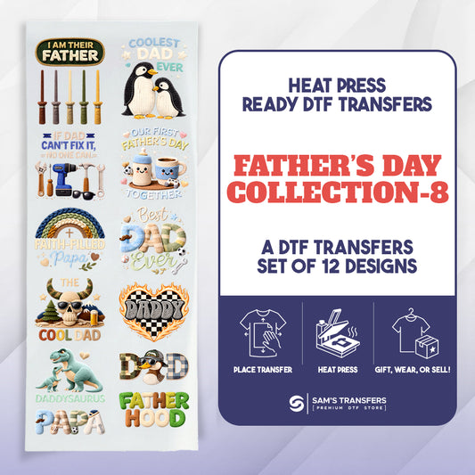Fathers Day DTF Transfer Bundle | Best Seller Adult-size T-shirt Designs | Bundle-Collection-8