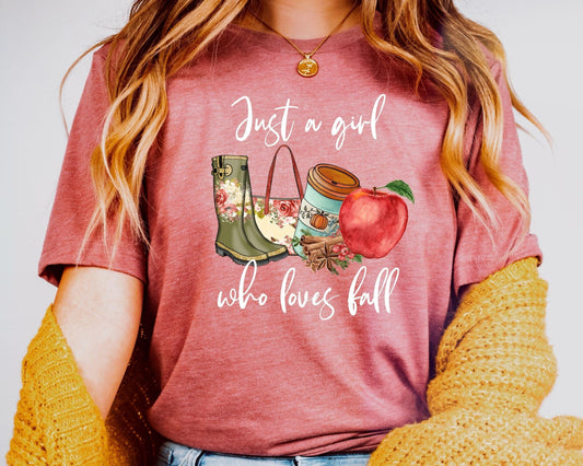 Just a Girl Who Loves Fall - Halloween DTF Transfer - Sam's DTF Transfers