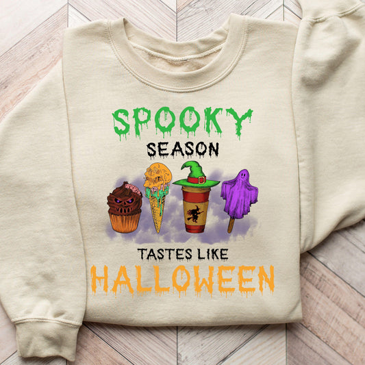Spooky Season Tastes Like Halloween - Fun Treats DTF Transfer - Sam's DTF Transfers