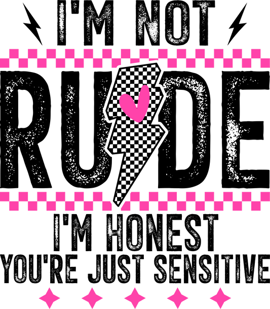 Hot Mess But I’m Blessed – Pink Checker Heart DTF Transfer - Sam's DTF Transfers