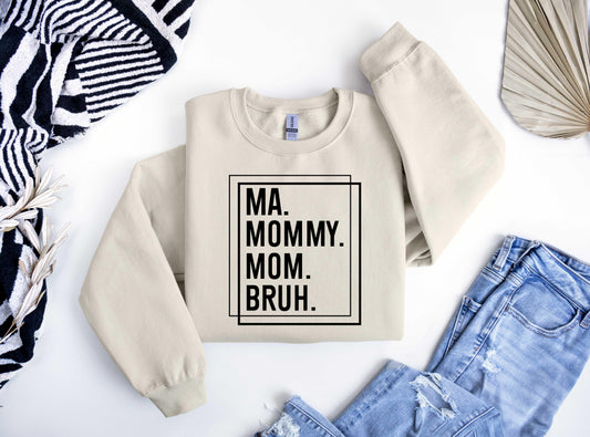 Minimalist MA MOMMY MOM BRUH Ready-to-Press DTF Transfer - Sam's DTF Transfers