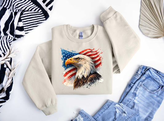 American Bald Eagle Patriotic Ready-to-Press DTF Transfer - Sam's DTF Transfers