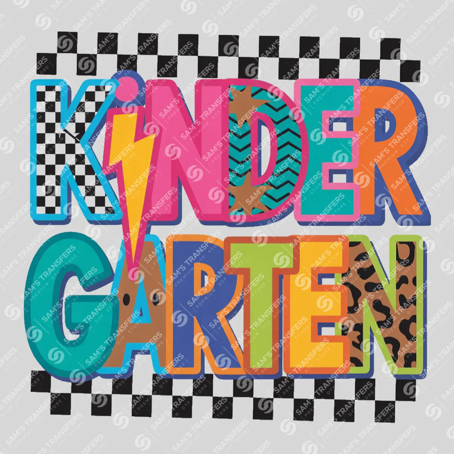 Kindergarten Retro Ready-to-Press DTF Transfer | SAT00064
