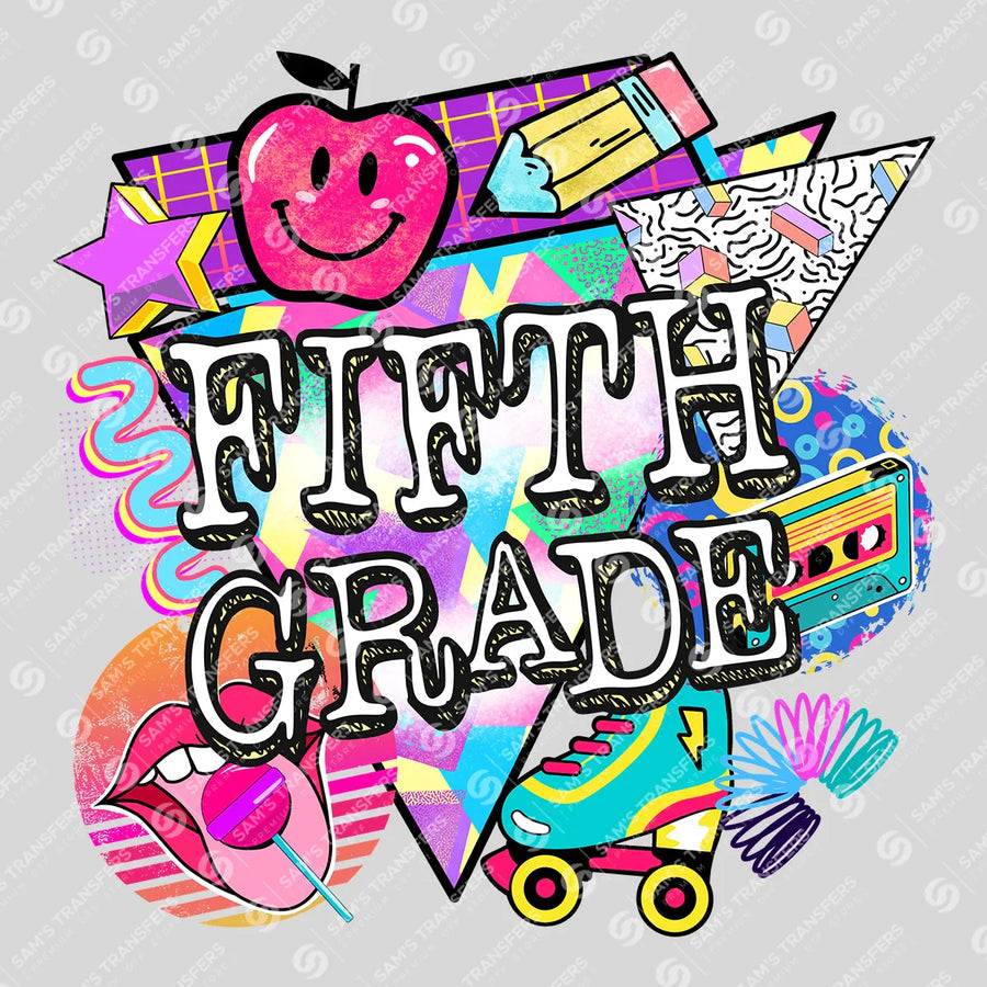 Fifth Grade Retro Ready-to-Press DTF Transfer | SAT00066
