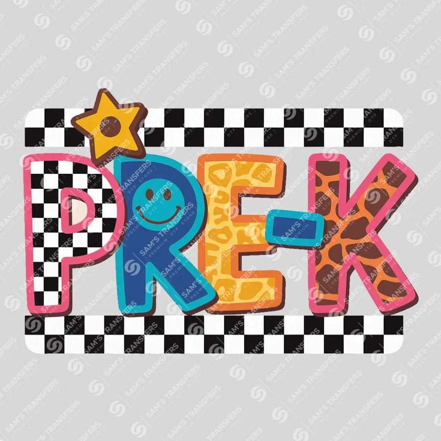 Pre-K Retro Ready-to-Press DTF Transfer | SAT00072