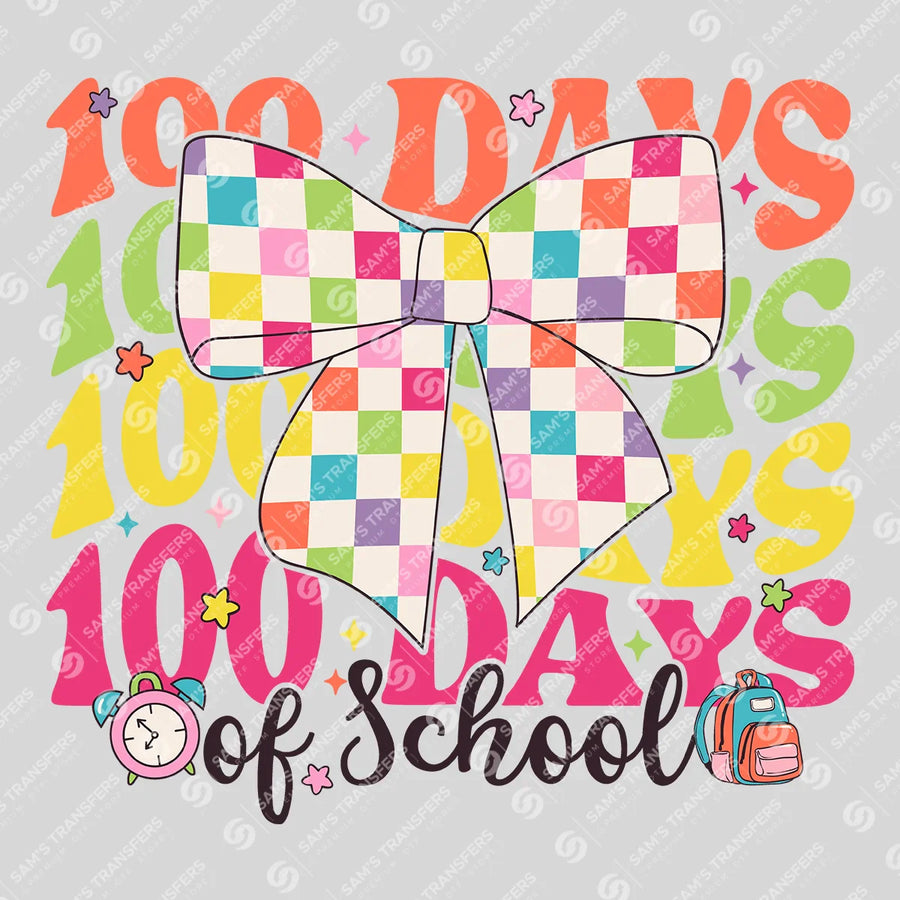100 Days of School Ready-to-Press DTF Transfer | SAT00096