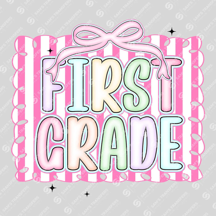 First Grade Pastel Ready-to-Press DTF Transfer | SAT00125
