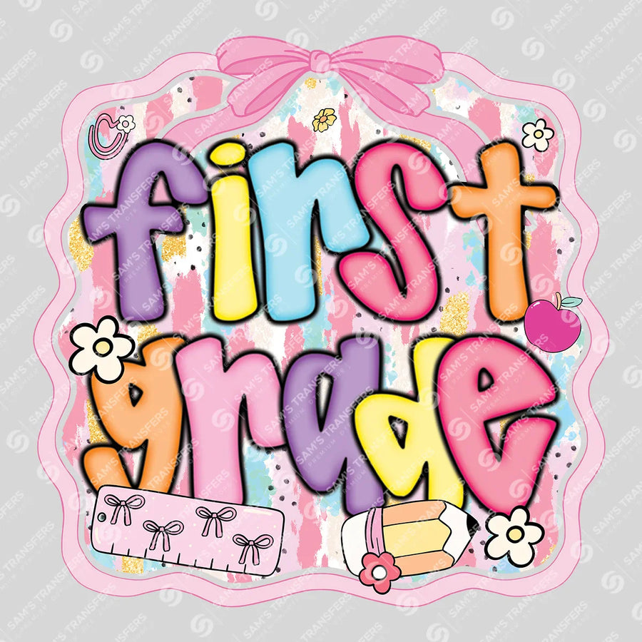 First Grade Doodle Ready-to-Press DTF Transfer | SAT00126