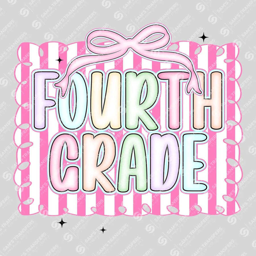 Fourth Grade Pastel Ready-to-Press DTF Transfer | SAT00131
