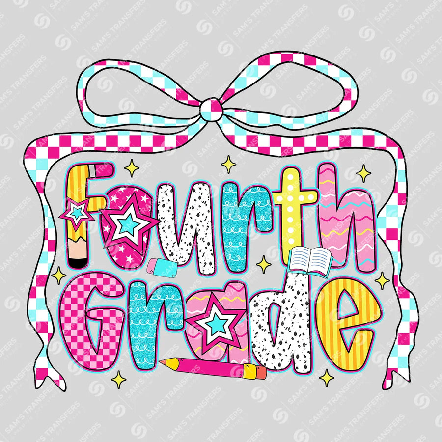 Fourth Grade Ribbon Ready-to-Press DTF Transfer | SAT00134